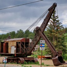 Huge digger Bucyrus Model 50-B built in the year 1923 and used to built the Panama Canal in front of the Nederland Mining Museum